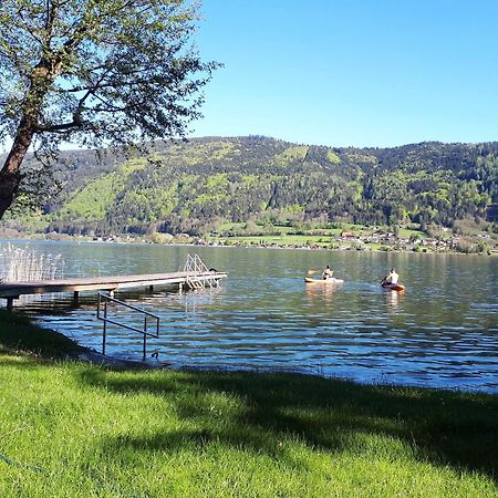 Maren Seeblick Appartement Haus Haensel&Gretel Direkt Am Ossiacher See Mit Hallenbad Stiegl Dış mekan fotoğraf