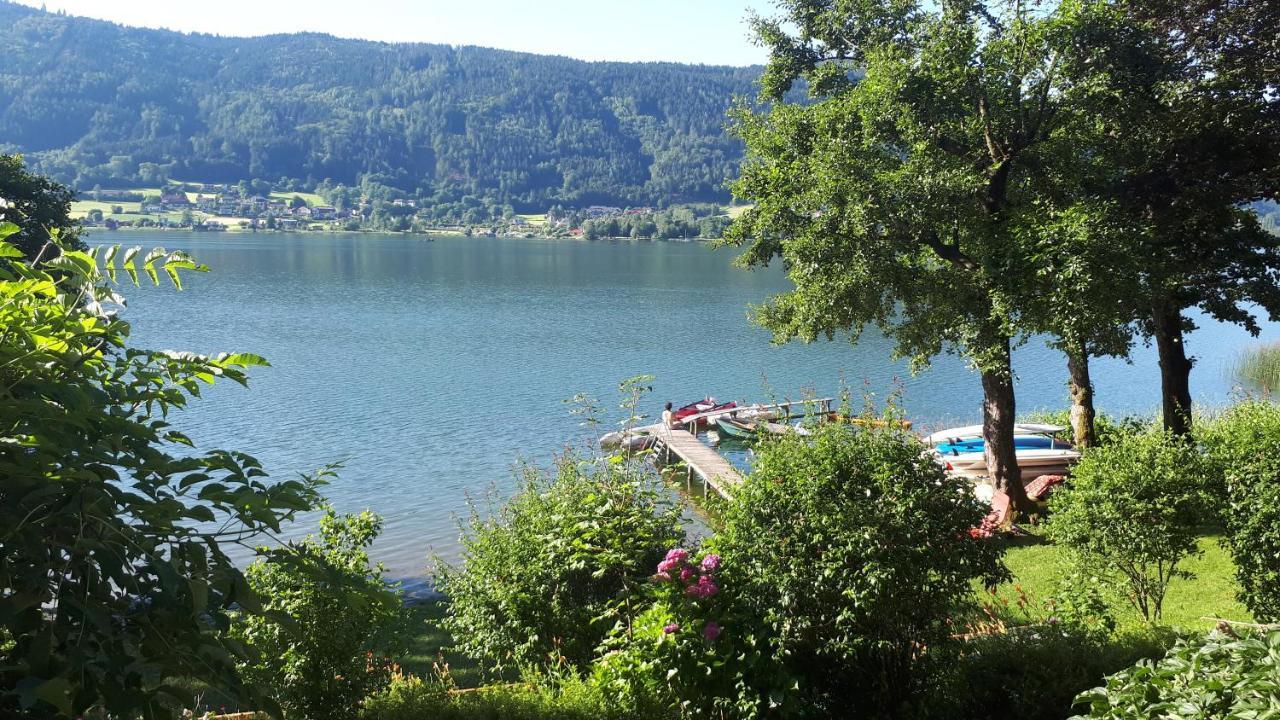 Maren Seeblick Appartement Haus Haensel&Gretel Direkt Am Ossiacher See Mit Hallenbad Stiegl Dış mekan fotoğraf