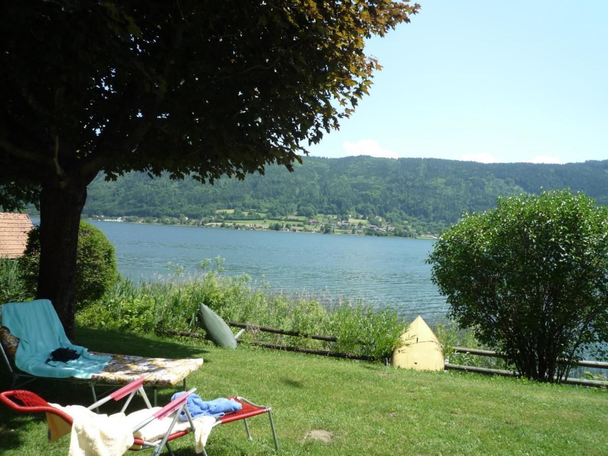Maren Seeblick Appartement Haus Haensel&Gretel Direkt Am Ossiacher See Mit Hallenbad Stiegl Dış mekan fotoğraf