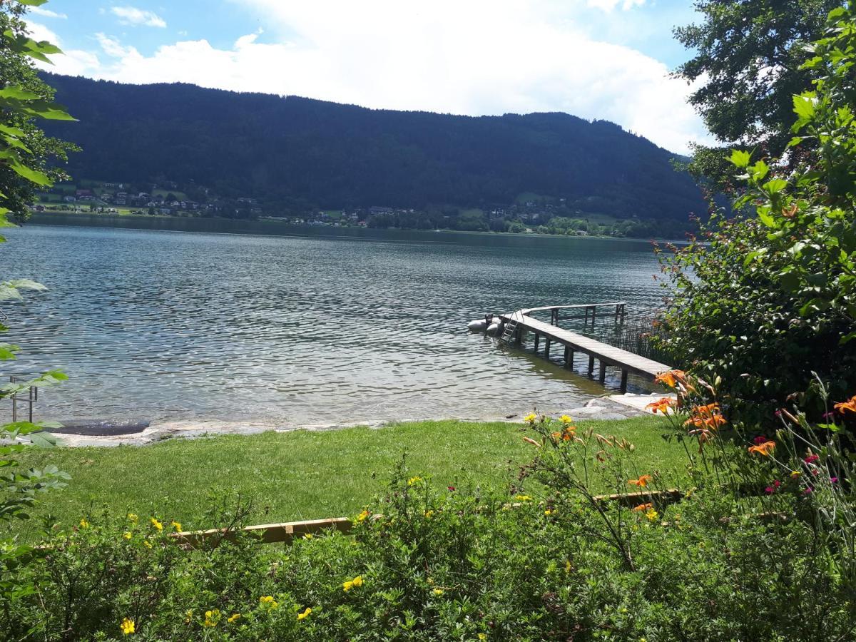Maren Seeblick Appartement Haus Haensel&Gretel Direkt Am Ossiacher See Mit Hallenbad Stiegl Dış mekan fotoğraf