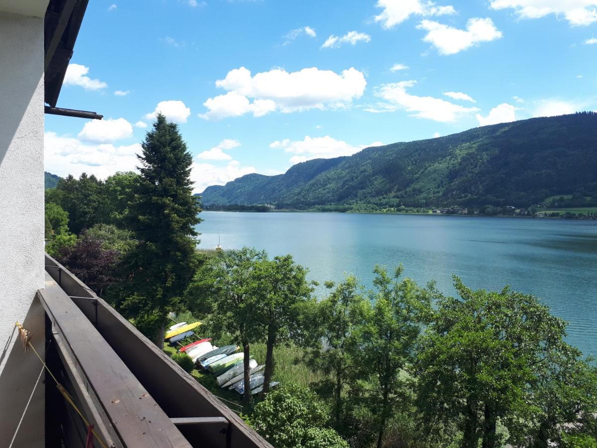 Maren Seeblick Appartement Haus Haensel&Gretel Direkt Am Ossiacher See Mit Hallenbad Stiegl Dış mekan fotoğraf