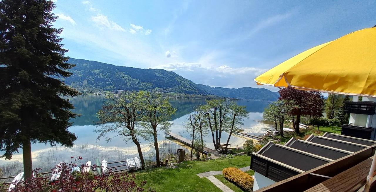 Maren Seeblick Appartement Haus Haensel&Gretel Direkt Am Ossiacher See Mit Hallenbad Stiegl Dış mekan fotoğraf