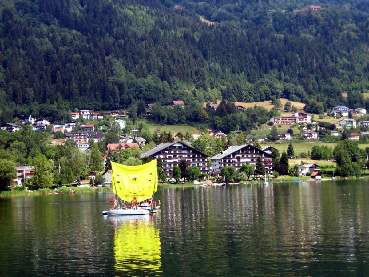 Maren Seeblick Appartement Haus Haensel&Gretel Direkt Am Ossiacher See Mit Hallenbad Stiegl Dış mekan fotoğraf