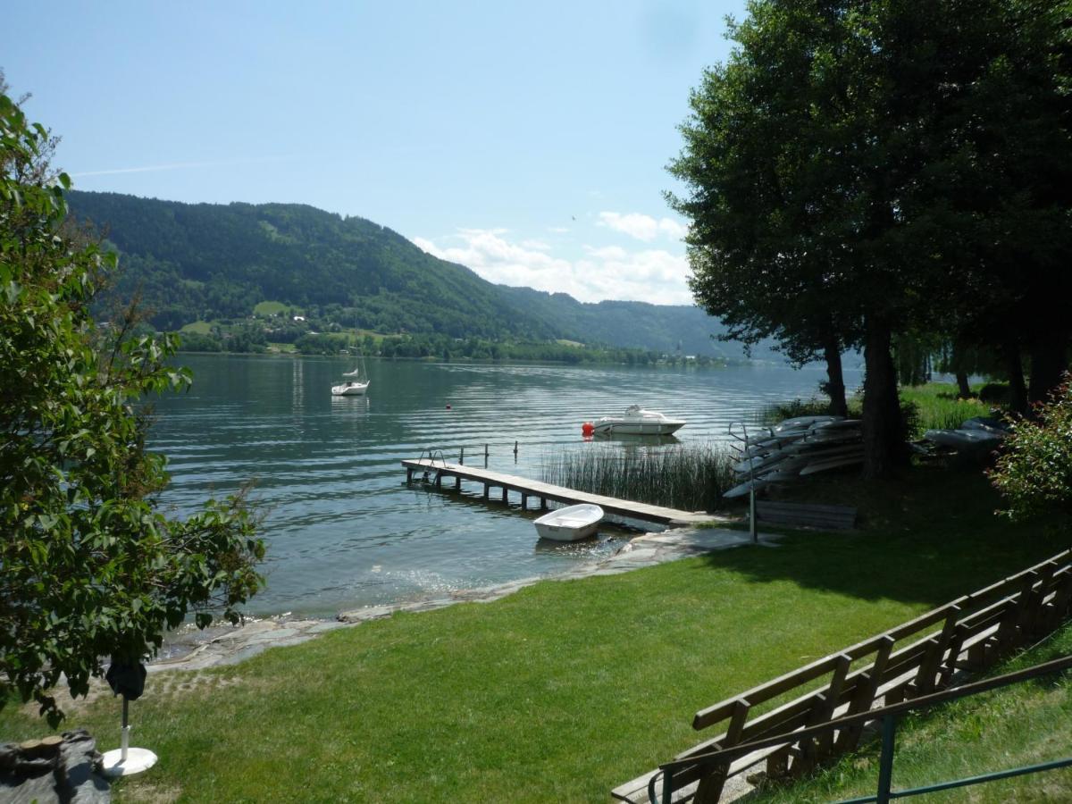 Maren Seeblick Appartement Haus Haensel&Gretel Direkt Am Ossiacher See Mit Hallenbad Stiegl Dış mekan fotoğraf