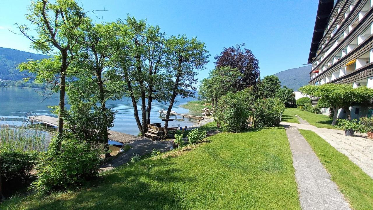 Maren Seeblick Appartement Haus Haensel&Gretel Direkt Am Ossiacher See Mit Hallenbad Stiegl Dış mekan fotoğraf