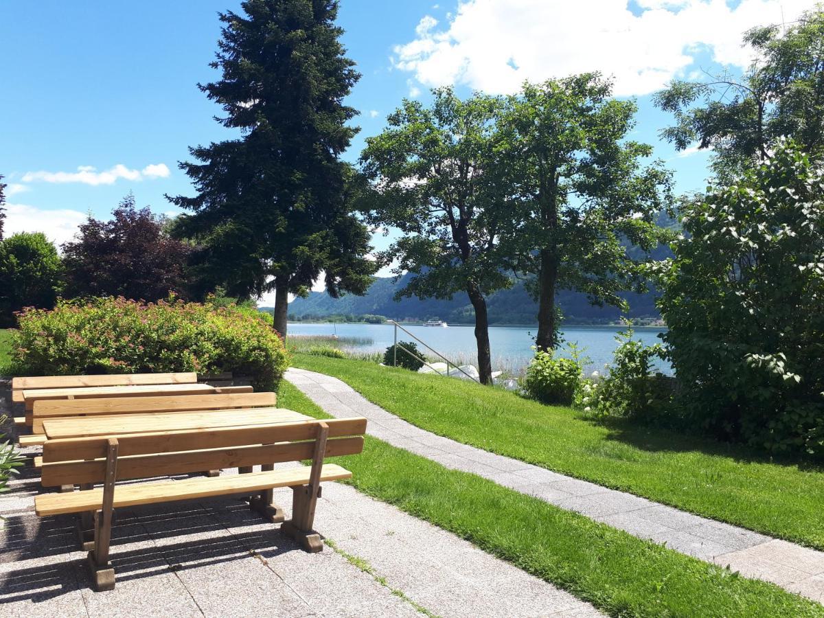 Maren Seeblick Appartement Haus Haensel&Gretel Direkt Am Ossiacher See Mit Hallenbad Stiegl Dış mekan fotoğraf