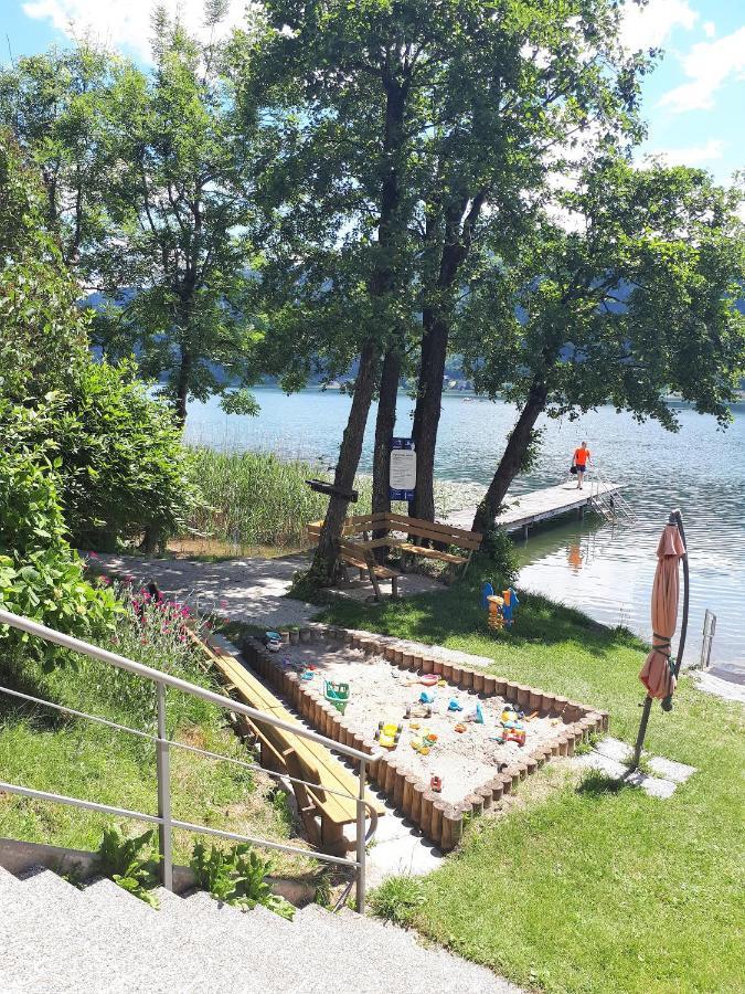 Maren Seeblick Appartement Haus Haensel&Gretel Direkt Am Ossiacher See Mit Hallenbad Stiegl Dış mekan fotoğraf